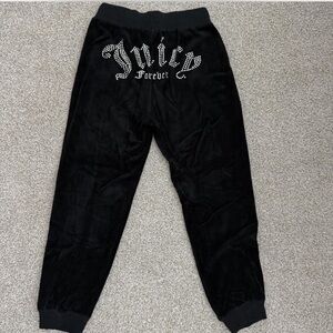 Juicy Couture Black Velour Joggers in size small🖤